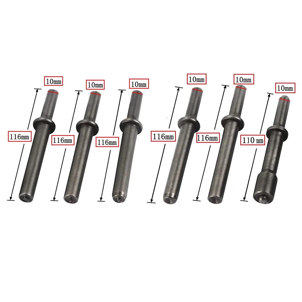 7Pcs Rustproof Practical Smoothing Chisel Air Rivet Tool Kit Bits With Spring Pneumatic Power Steel Replacement Accessories
