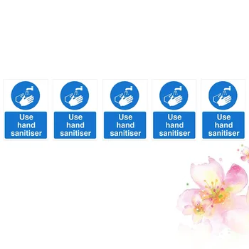 

10pcs PVC Hand Sanitizer Stickers Self-adhesive Decals Use Hand Sanitiser Sticker Safety Warning Decal Sticker for Home Office R