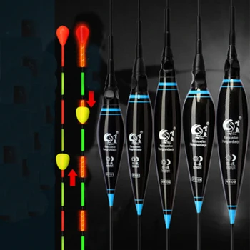 Electronic Fishing Floats Eye-catching bead Floating Ball Slip Drift Tube Floater Nano Bobber Long Tail LED Light Stick Floats