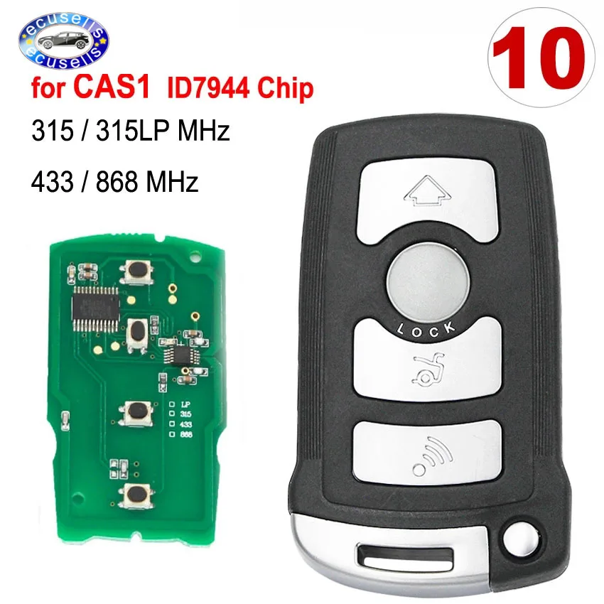 10 шт./лот 4 кнопки Smart Remote Key Fob с чипом ID7944 315LP /315/433/868 MHZ для BMW CAS1 7 Series | Автомобили и