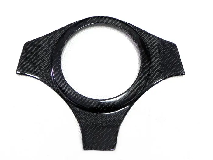 

For Mitsubishi Evolution EVO 7 8 9 Carbon Fiber Steering Wheel Cover Glossy Finish Interior Garnish Trim Fibre Inner Drift Part