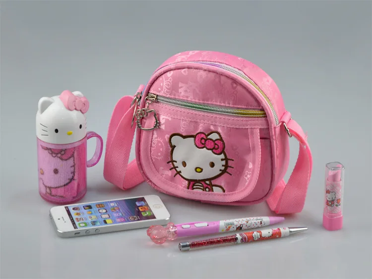 Женские сумки для девочек, модные сумки на плечо hello kitty, милые высококачественные сумки для монет на молнии
