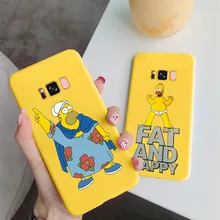 Забавный чехол для телефона Homer J. Simpson, Черный силиконовый чехол для Samsung Galaxy S8 s9 plus s10 plus note 9, Мягкая матовая задняя крышка с рисунком, сумка