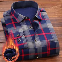 Повседневная зимняя рубашка с длинным рукавом для мужчин, клетчатая теплая плотная бархатная флисовая рубашка, мягкая фланелевая рубашка Camisa Masculina, Азиатский Размер 4XL