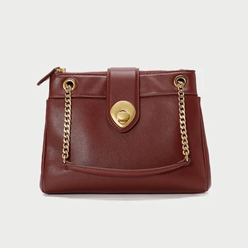 

Large Capacity Chain Women's Bag Quality Genuine Leather Shoulder Stylish Messenger Bag Crossbody Bags For Women Sac Main Femme
