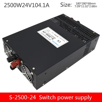 

LED high power DC voltage regulator switching power supply S-2500-24 industrial control monitoring 2500W transformer 24V100a