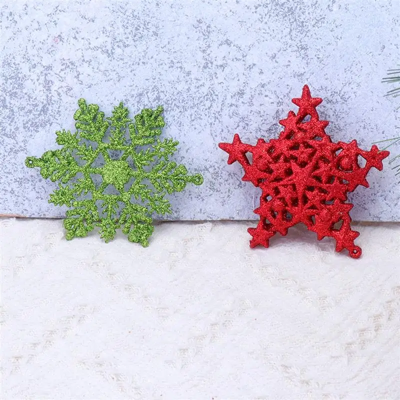 38 шт./компл. DIY Красочные Рождественские Подвески Звезда шар Рождественская елка Подвески, подвесные украшения макет реквизит(случайный узор