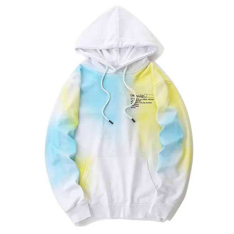 18ss Off-White OW Rendering Нью-Йорк, мужские модели влюбленных пар, осенне-зимняя хлопковая Повседневная Свободная куртка с капюшоном, толстовка с капюшоном