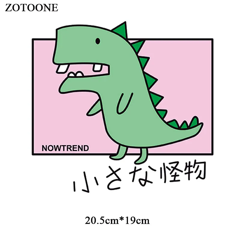 

ZOTOONE Iron on Cartoon Dinosaur Patches for Clothing Applique Embroidered DIY Cartoon Patch Heat Transfers for Clothes G