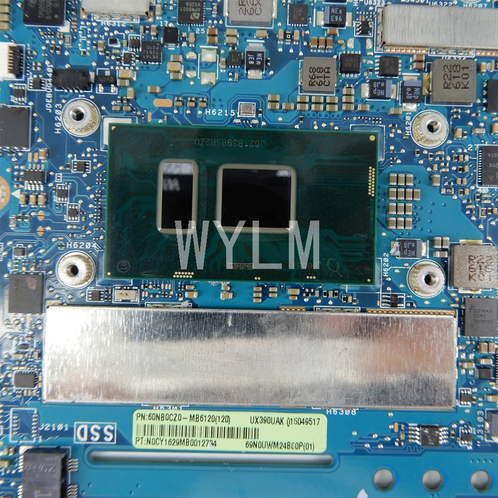  UX390UAK i5-7200 CPU mainboard REV1.2 For ASUS UX390U UX390UA UX390UAK zenbook motherboard 90NB0CZ0