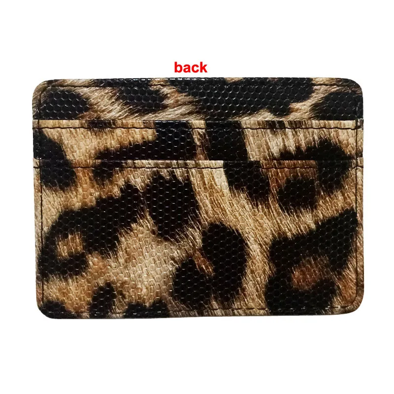 Маленький женский бумажник с отделениями для карт унисекс модный леопардовый узор банк Кредитная карта пакет сумка для монет держатель для карт с 6 слотами