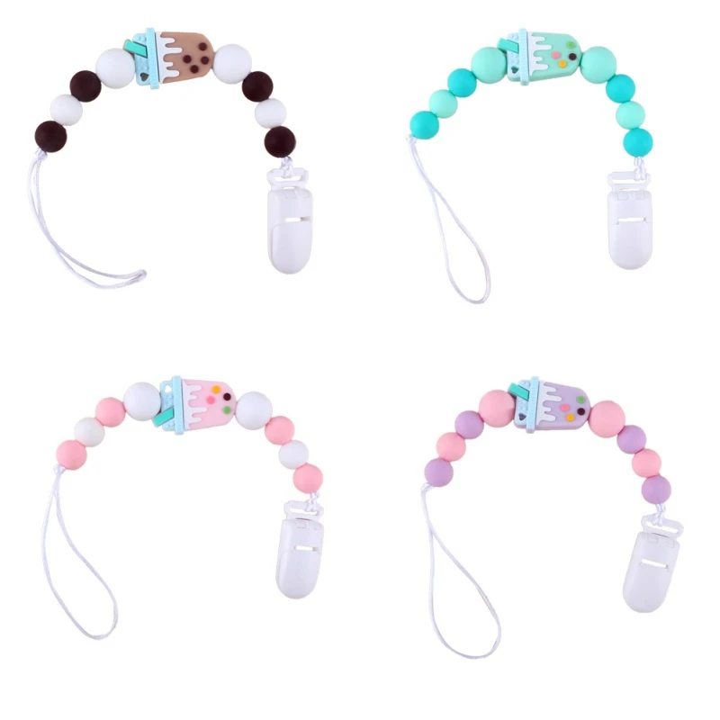 Baby Care Universal Holder Leash For Pacifiers Nipples Clip Infant Child Soother Beaded Wooden Chains Teethers