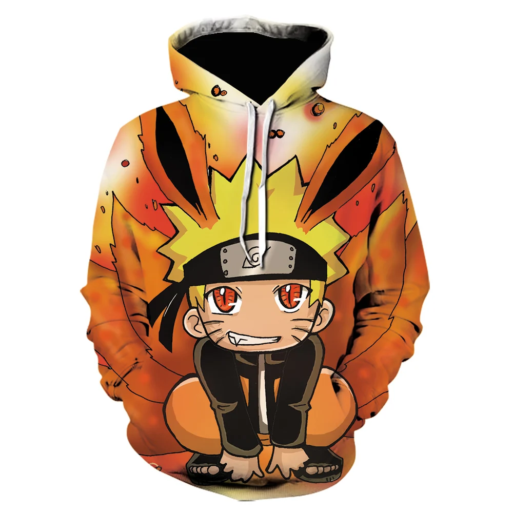 

Autumn New Anime Naruto 3d Printing Men's Hoodie Fashion Street Clothing Children's Creative Sweatshirt Cartoon Hooded