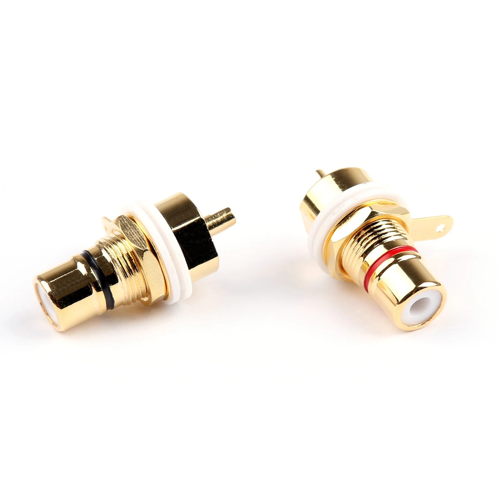 Artudatech 10 комплектов CMC покрытый медью RCA гнездо Phono Jack панель разъем шасси
