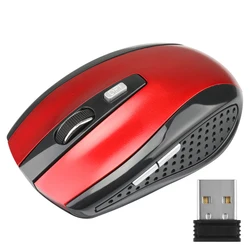 Souris sans fil pour jeu sur ordinateur, pour PC, avec 6 boutons, réglable, optique, récepteur USB, 2.4 GHz, DPI 