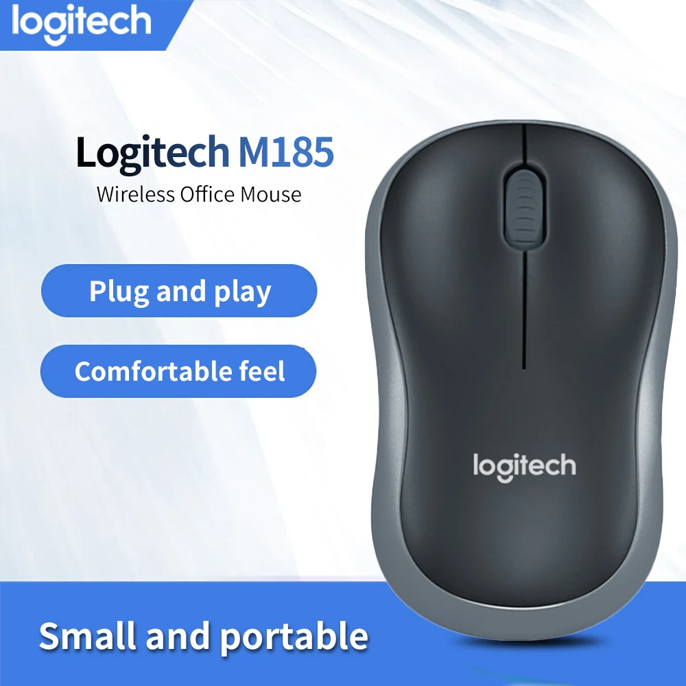 Мышь Logitech M185 2 4 ГГц беспроводная мышь для ноутбука ПК Компьютерные Мыши с USB нано
