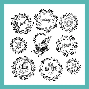 

ZATWBS Delicate wreath Clear Stamps For DIY Scrapbooking/Card Making/Album Decorative Rubber Stamp Crafts