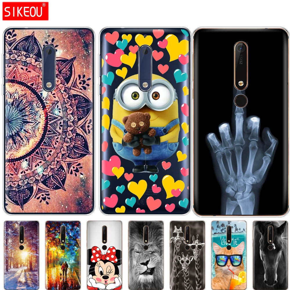 Silicon soft tpu case for Nokia 5 3 6 7 8 9 2017 nokia 2018 6.1 3.1 2.1 5.1 phone back cover full 360 protective printing |