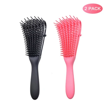 

Anti Static Knots For Curly Hair Styling Tool Comb Scalp Massage Bristle Portable Easy Clean Health Care Salon Detangling Brush