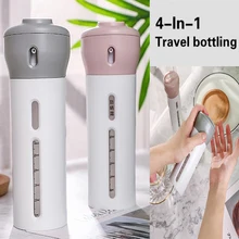 4-в-1 путешествия бутылки комплект организованная герметичность туалетных принадлежностей, заполняемый жидкой/лосьон/кремовый комплект контейнеров спрей бутылки инструменты для макияжа