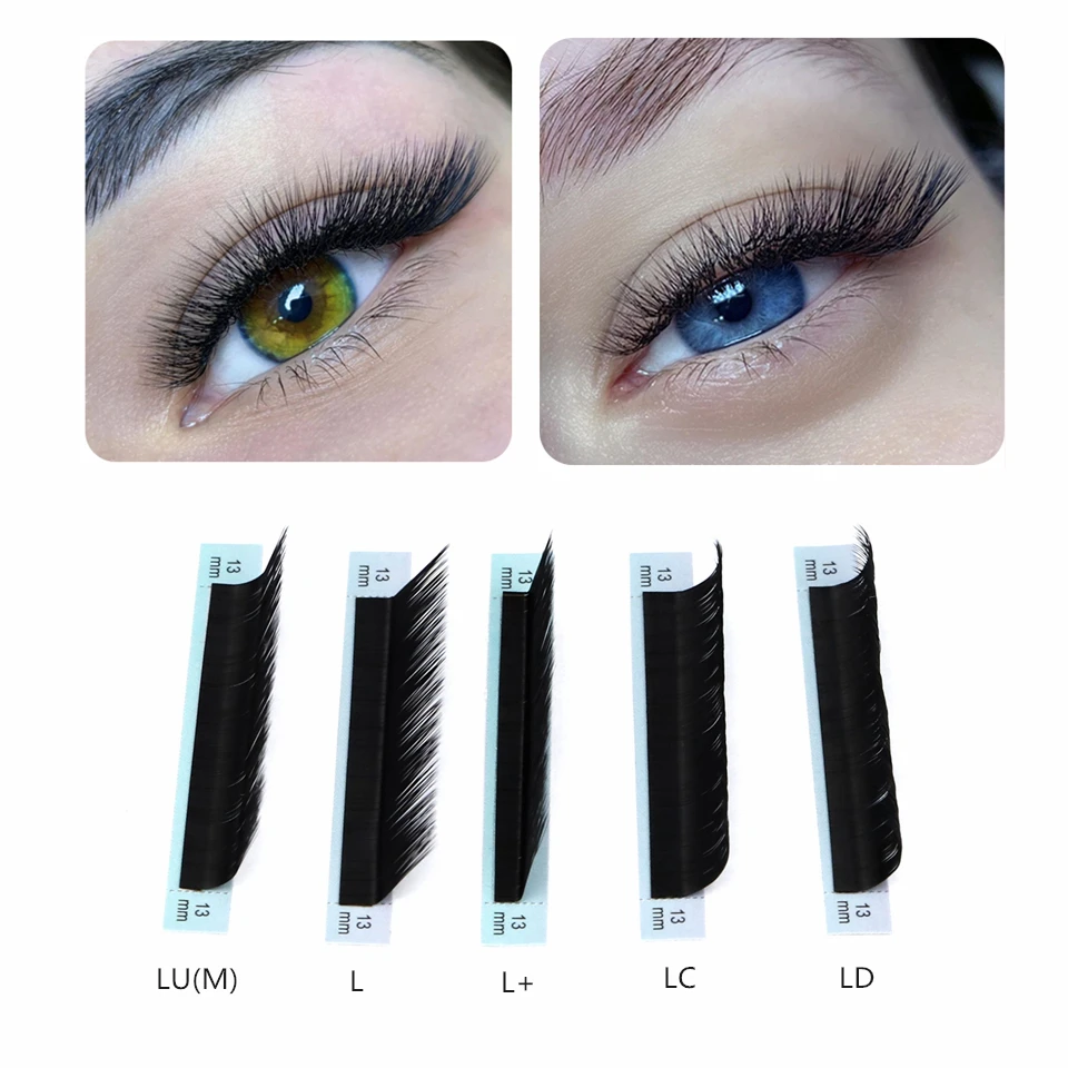 Накладные ресницы из норкового матового черного материала 8-15 мм 12 рядов | Красота