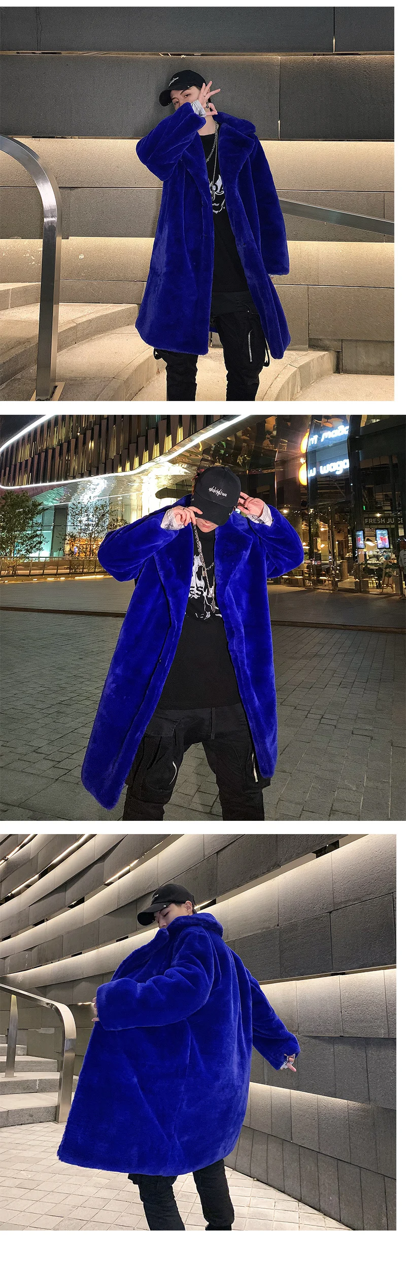 Winter Thickening Leather And Fur Long Fund Cotton-padded Clothes Male Solid Color Joker High Archives Chaqueta Cuero Hombre