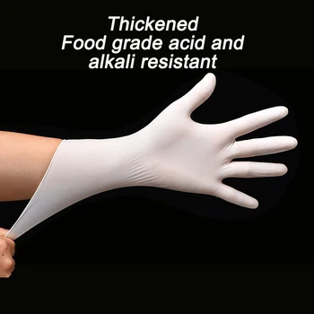 

Guantes Desechables En Caja De 100pcs Nitrile Disposable Gloves Food Grade Acid Resistant Laboratory Household Cleaning Products