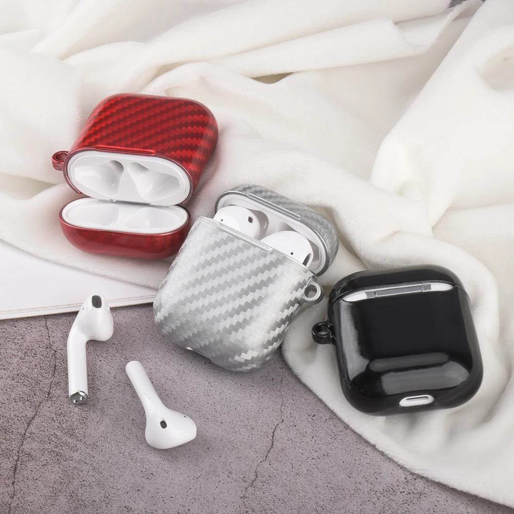 Жесткий Чехол для наушников Apple AirPods 1 2 чехлы оболочка хранения защитный чехол