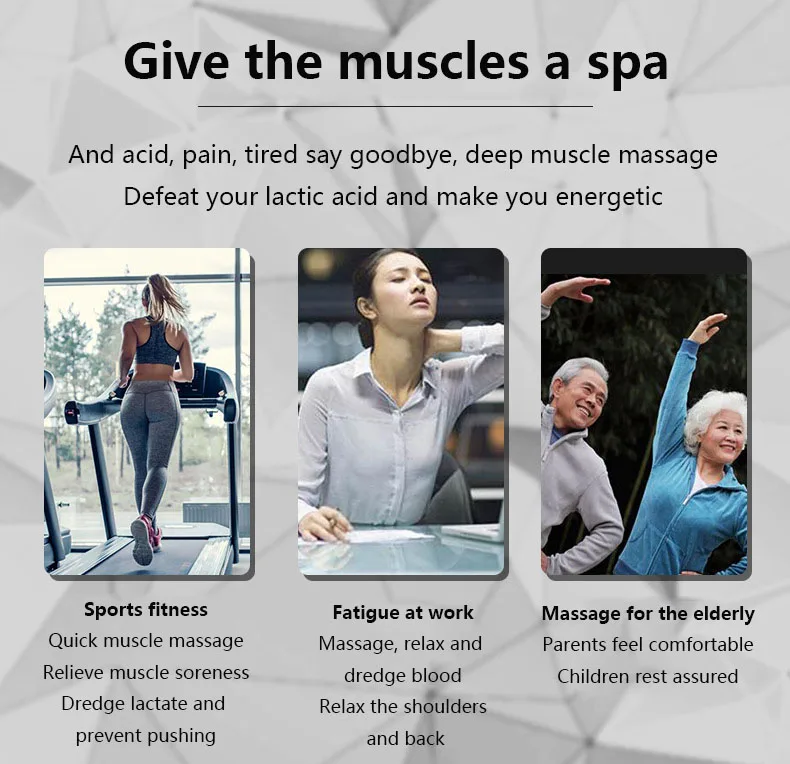 Alívio da Dor da Arma de Massagem da Terapia Muscular após o Exercício Velocidade de Baixo Nível de Ruído Cabeças de Massagem Terapia do Tecido Níveis Massageador Muscular 4 10 Computers & Electronics