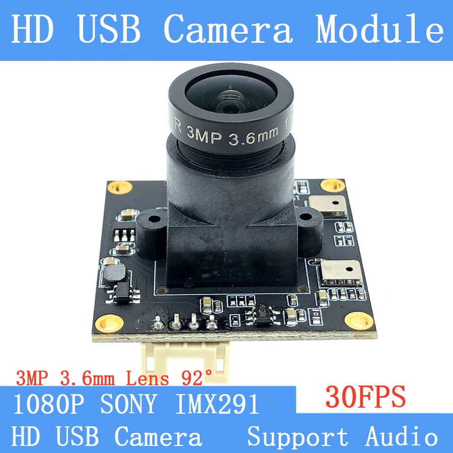 Webcam Star Light Low illumination Surveillance camera 2MP Sony IMX291 Full HD 1080P UVC 30FPS MJPEG USB Camera Module Android