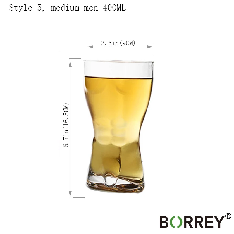 Borrey Unique Beer Cup Funny Wine Glass Whisky Vodka Shot Glasses