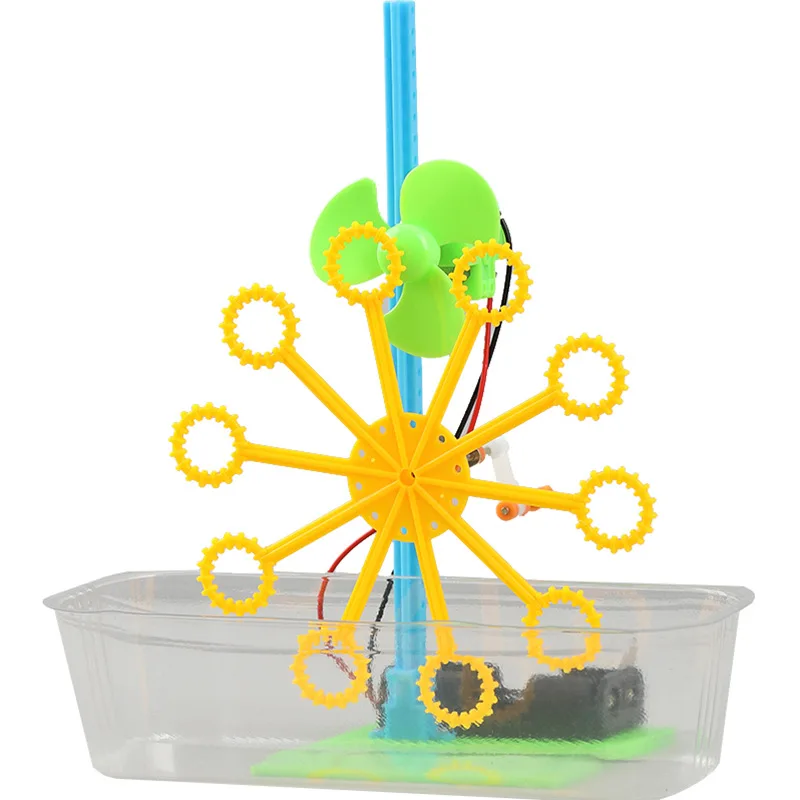 

DIY STEAM Toy Educational Technology Making Gizmo Hand Bubble Machine Manual Creative Model Material Science Education