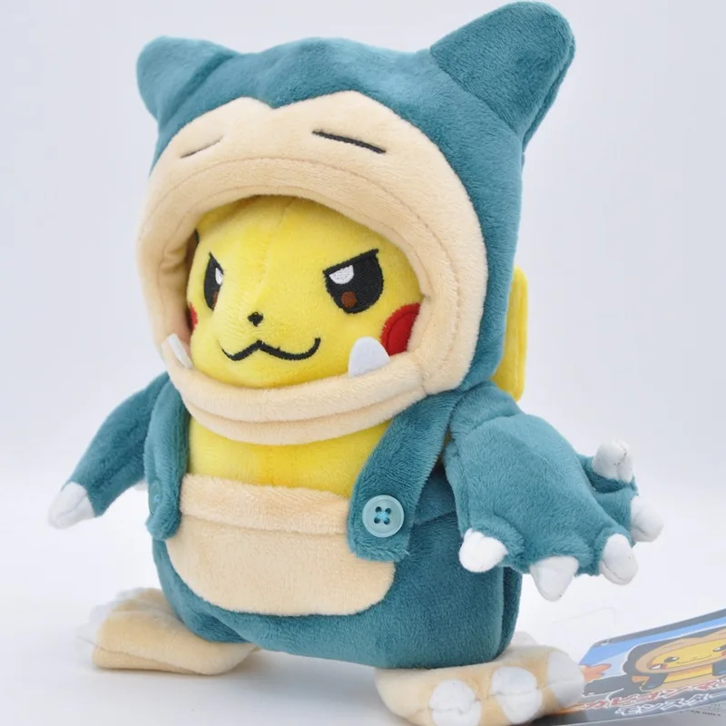Takara Tomy Pokemon Snorlax Coslay Pikachu Plush Doll Toy for Children Birthday Christmas Gifts