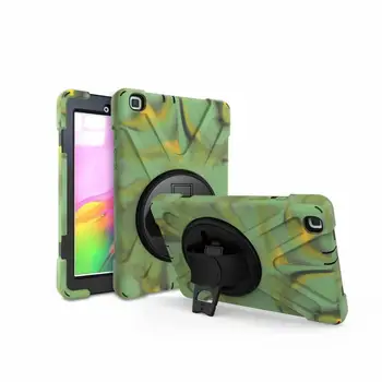 

Kids Silicone Hard Cover+Neck Strap & Hand Strap Tablet Case for Samsung Galaxy Tab A 8.0 Inch 2019 SM-T290 T295 Stand Cover+pen