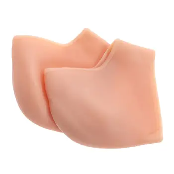 

1 pair Silicone Gel Heel Protector Plantar Fasciitis Breathable Soft Socks Protectors to Repair Dry Cracked Heel Dry Skin