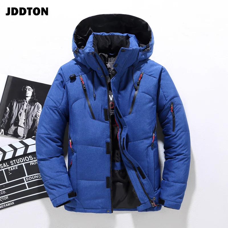 JDDTON, мужские пуховики с капюшоном, худи, тонкая короткая одежда, уличная теплая ветровка, Повседневная Уличная одежда, пальто с несколькими карманами, JE189