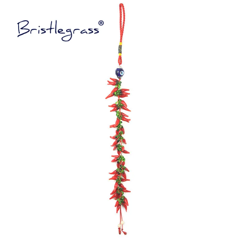 BRISTLEGRASS Turkish Blue Evil Eye Red Chili Tassel Amulets Lucky Charm Wall Hanging Pendants Pendulum Blessing Protection Decor 5