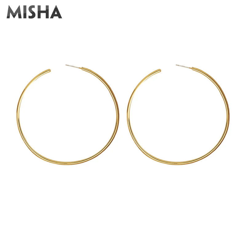 MISHA серьги-кольца для женщин, покрытые вручную круглые Винтажные Ювелирные серьги для девушек, подарки для девушек 0078
