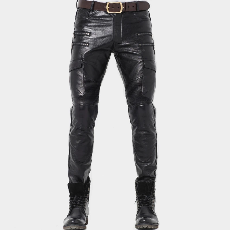 2020 Echt Lederen Broek mannen Beroep Motorfiets Biker Broek Hoge Kwaliteit Mannelijke Zachte Lederen Zwarte Broek beschermende kleding 2020 Echt Lederen Broek mannen Beroep Motorfiets Biker Broek Hoge Kwaliteit Mannelijke Zachte Lederen Zwarte Broek beschermende kleding