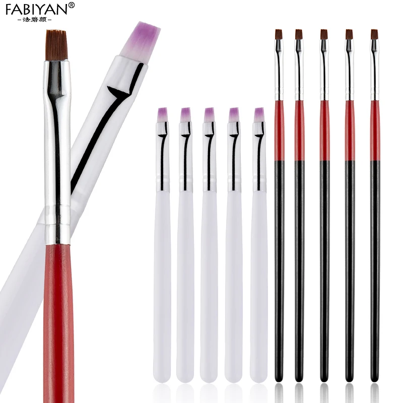 3/10Pcs Schilderij Tekening Carving Nail Art Pen Brush Acryl Voor Uv Gel Polish Platte Design Tips Diy manicure Tools Set