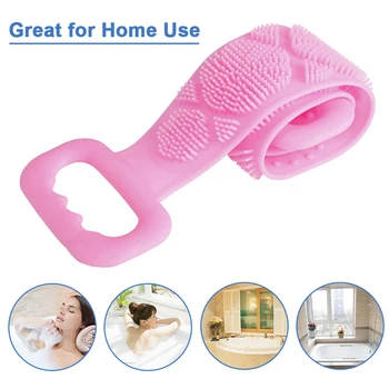 

Bathing Brush Exfoliating Back Scrubber for Shower Skin Deep Cleaning Massage Double Sided Bath Body Scrubber Brush Random Color