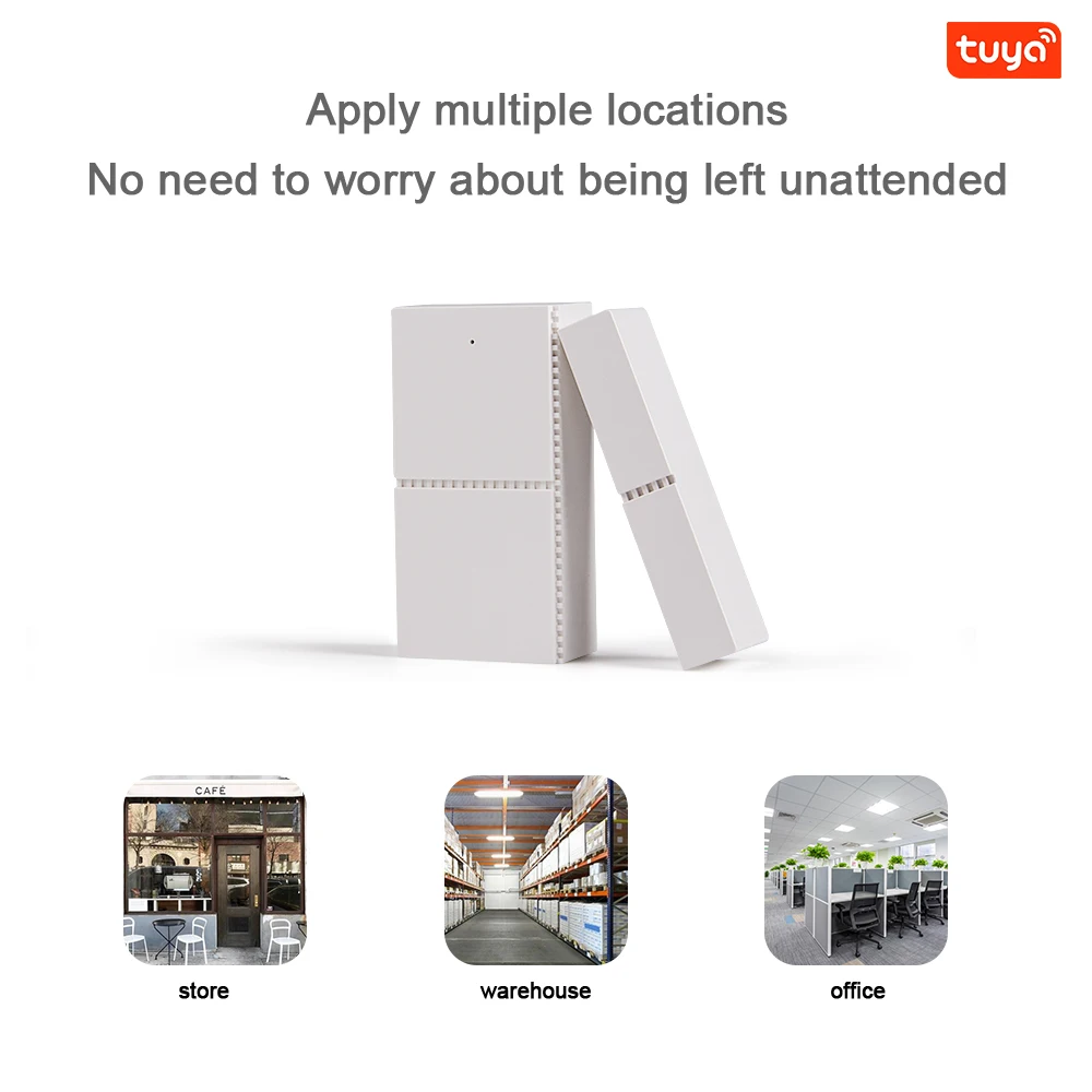 Tuya Smart WIFI Magnetic Door Window Sensor Open Alarm Entry Alert Security Detector Remote Control Smart Life Alexa Google Home