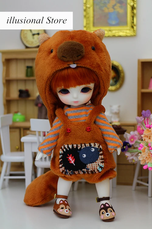1/8 мини SD bjd кукла ткань маленький Бобр комбинезон костюм для 1/8 bjd кукла игрушка