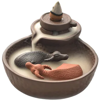 

Backflow Waterfall Incense Burner Ceramic Creative Sandalwood Incense Burner Smoke Diffuser Zen Incensario Home Decor EB50XX