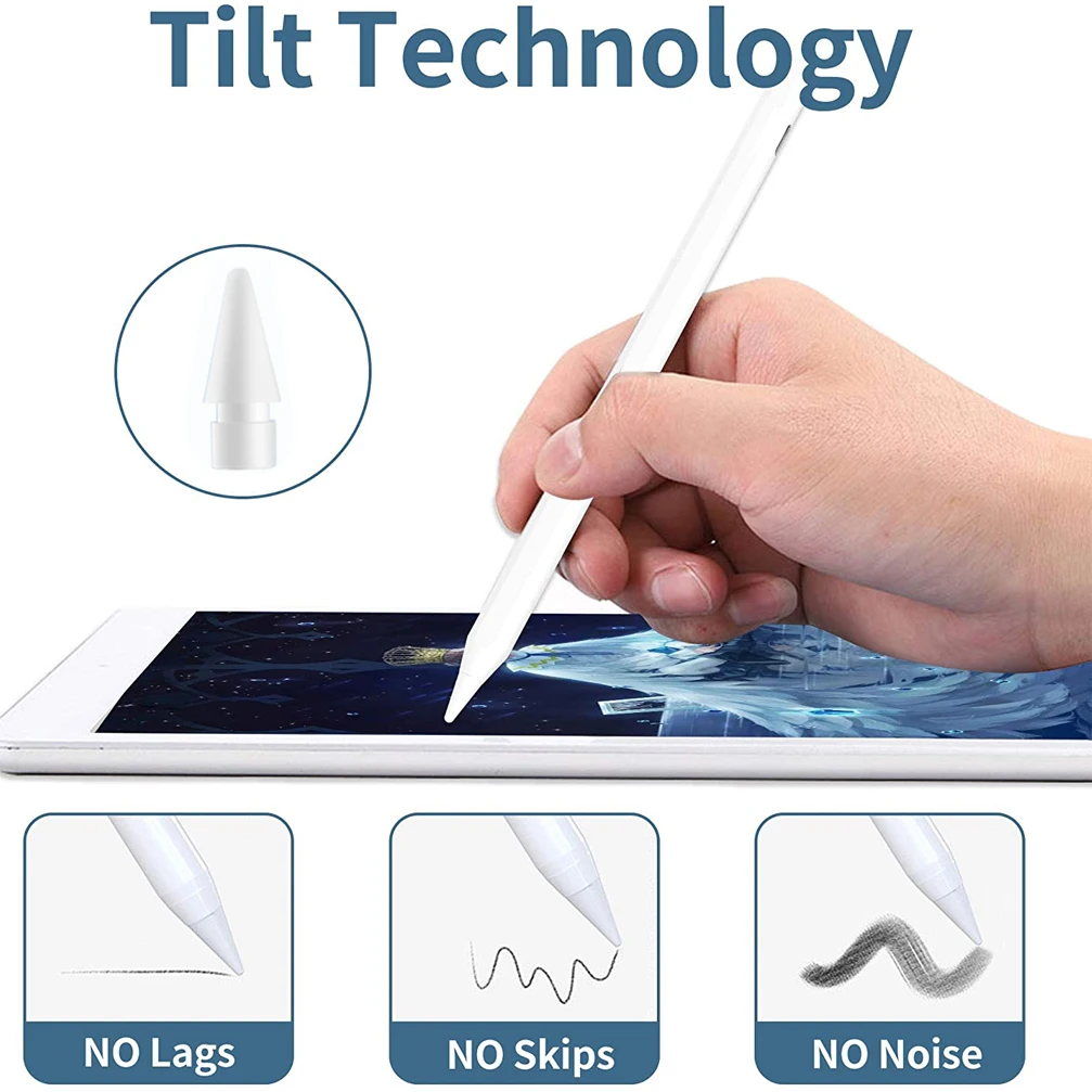 para Ipad Caneta Stylus para Ipad Rejeição para Apple Caneta Sensibilidade Inclinação & Palma Lápis Material Abs Modelo Pro 2021 - Imagem 3