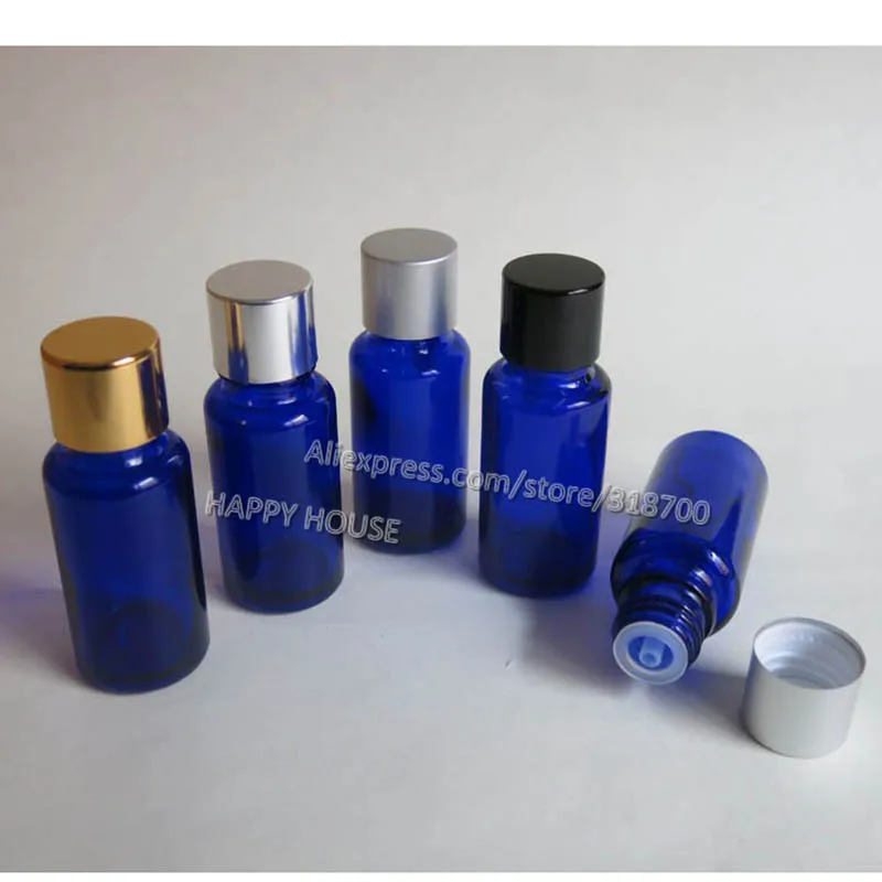 

360 x 15ml Boston Round Glass Bottles with Cap,1/2oz Cobalt Blue Glass Bottle For Eessentail Oil Use