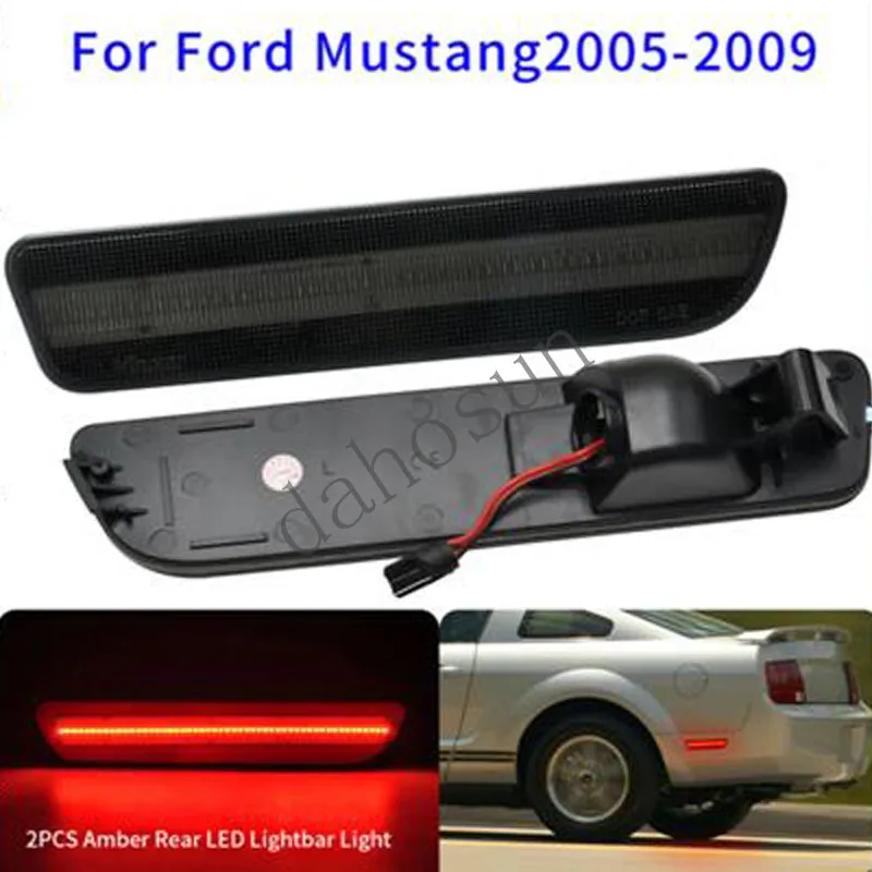 

2PCX for Ford Mustang led Side Marker light Sidelight 05-09 white smoke red shell