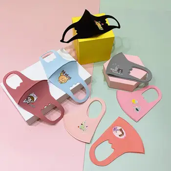 

Kids Reusable Cartoon Print Dust Proof Anti Haze Warm Keeping Washable Mask Wind and dust resistance against fast shipments