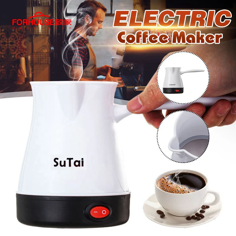 Colorful Mini Coffee Machine Turkey Maker Portable Electrical Pot Boiled Milk Kettle for Gift 220V | Дом и сад