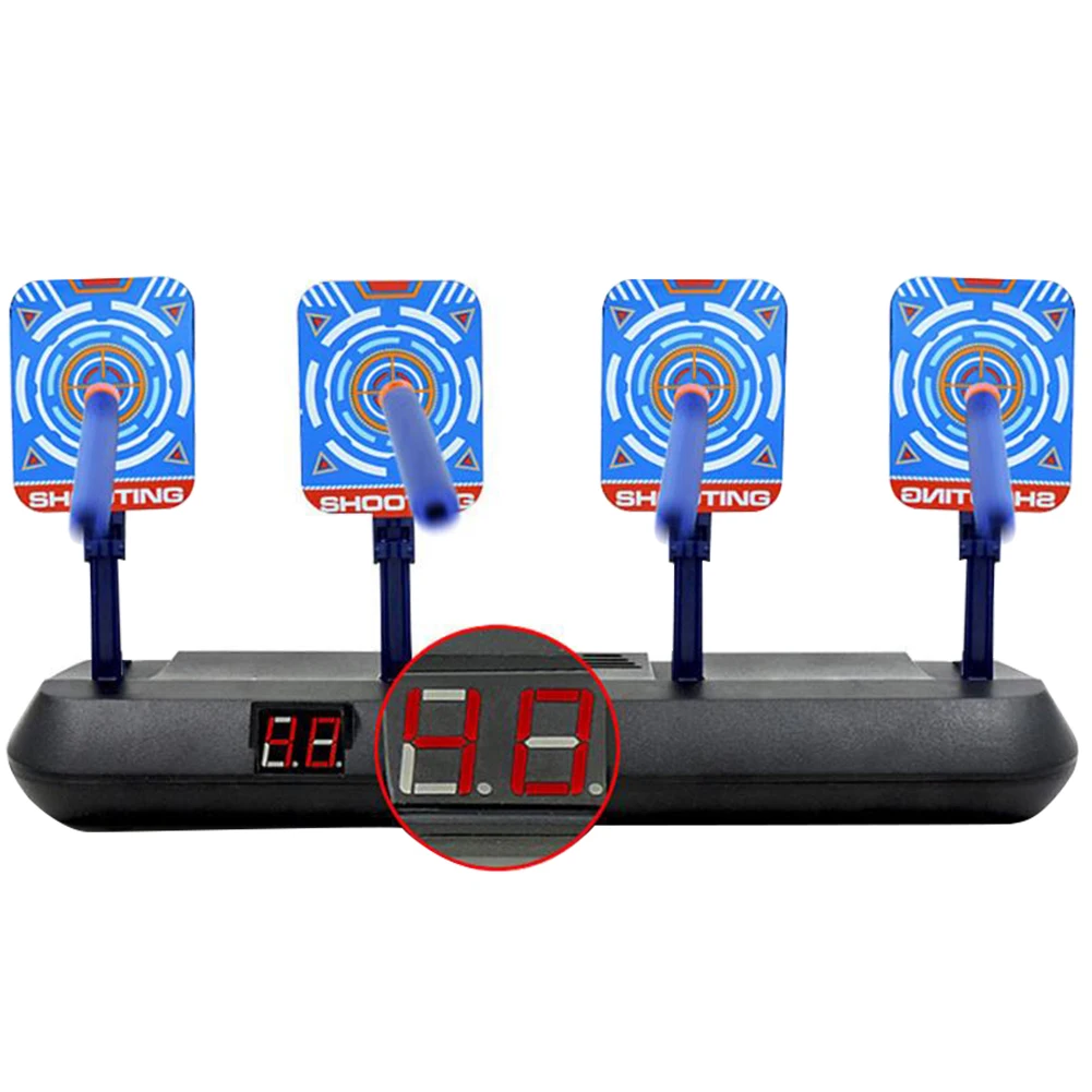Target Nerf-Toy Shooting-Game for High-Precision Auto-Reset Sound-Light Outdoor Dropship